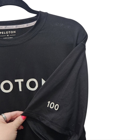 Peloton Century Club Black Short Sleeve Tee Athletic Style Unisex Men's Size XL - Picture 4 of 5